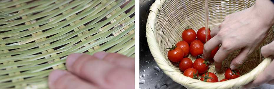 スズ竹水切り籠（大）30cm | 虎斑竹専門店 竹虎