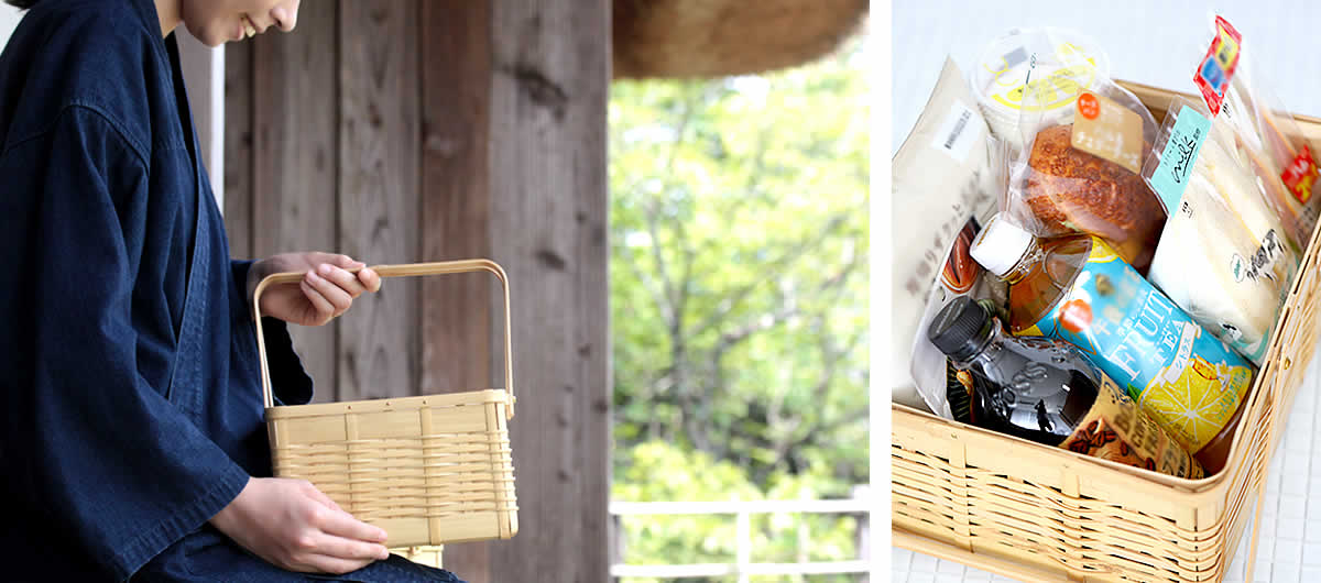 白竹角手提角籠 | 虎斑竹専門店 竹虎