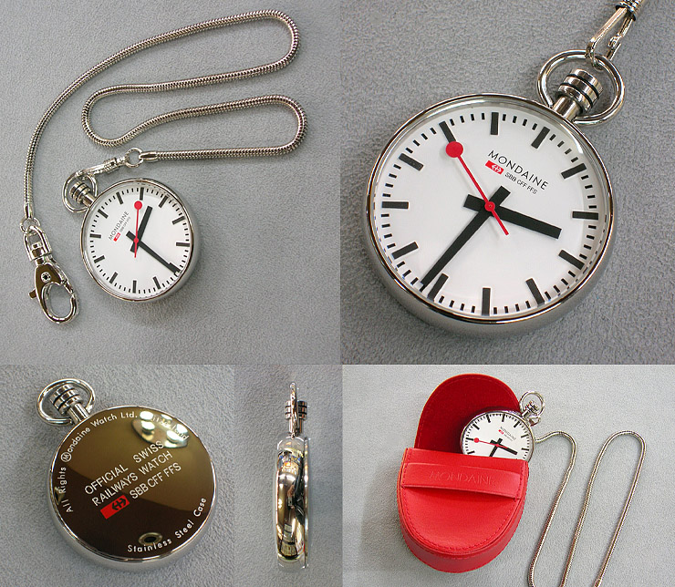 MONDAINE(モンディーン)スイス国鉄オフィシャル懐中時計