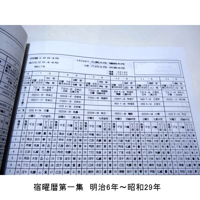 宿曜暦第一集【1873年（明治六年）-1954年（昭和二十九年）】【送料
