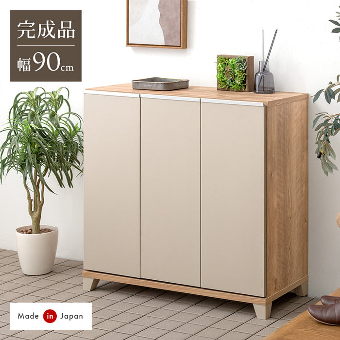 幅90cm 国産 完成品 シューズボックス 洗える可動棚 脱臭 *ピタゴラス