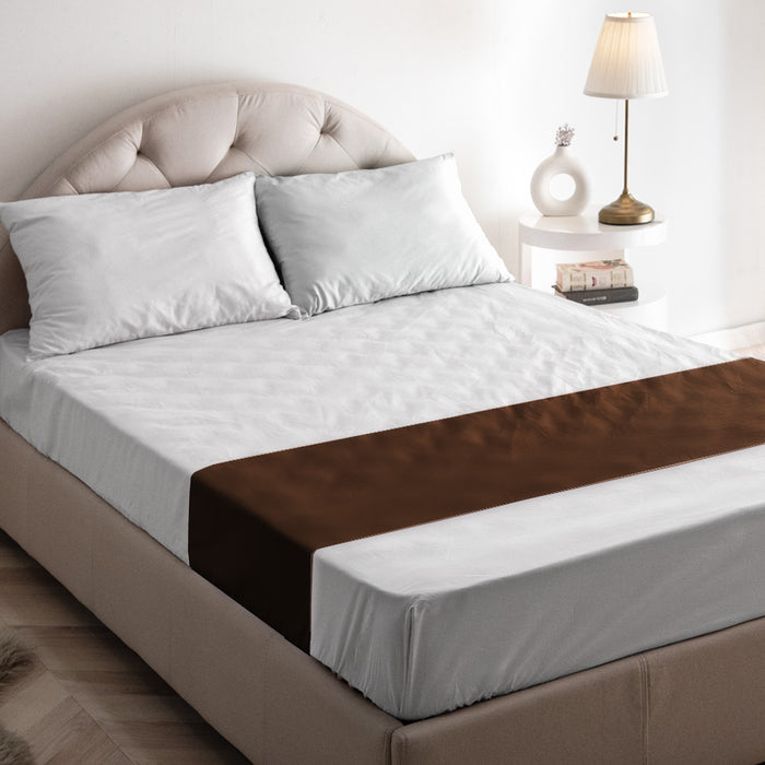 クイーン］ボックスシーツ 80サテン 綿100％ Q 洗える ベッドカバー