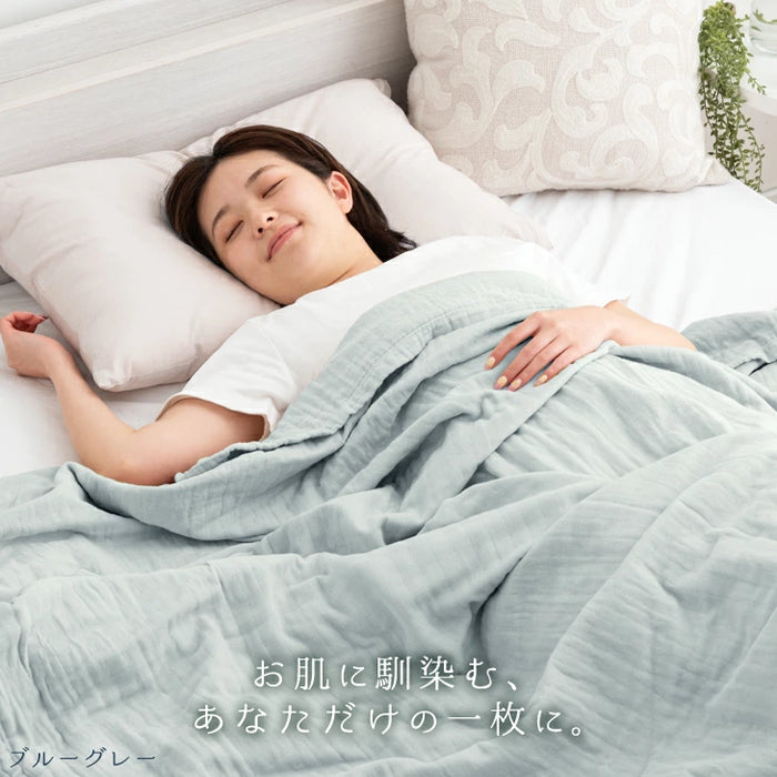 シングル] 5重のガーゼケット 丸洗いOK エコテックス認証 肌掛け布団