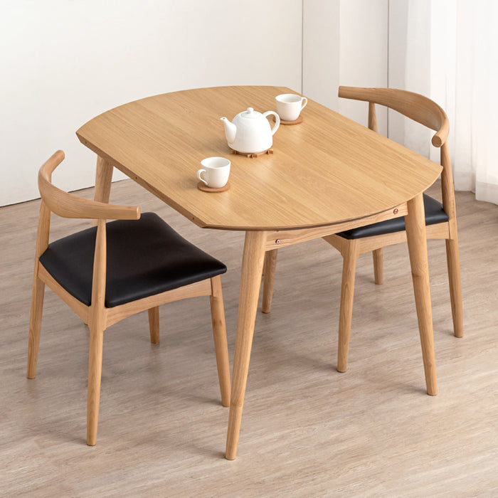 幅120] 伸長 ダイニングテーブルセット 2人掛け 3点セット ダイニング