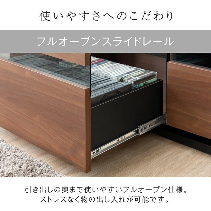 幅180cm］テレビ台 完成品 国産 コンセント付 引出し収納 大川家具