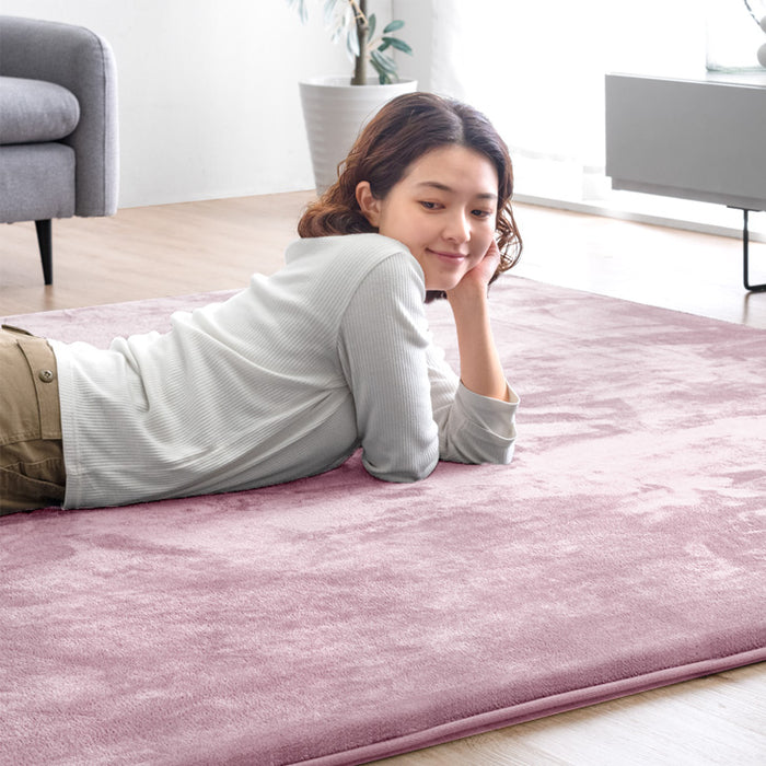 200×300］極厚25mm 高反発ラグ 滑り止め付 フランネル生地 ホット