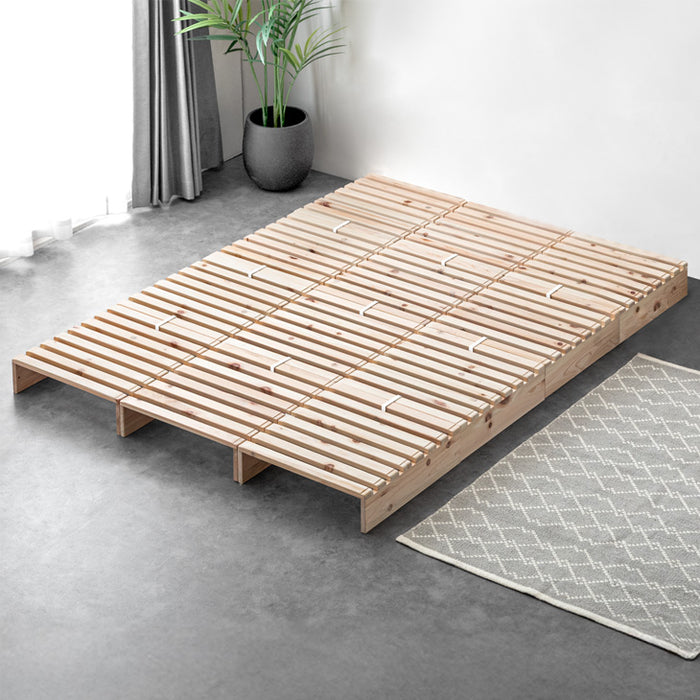 8枚］増やして繋げる 天然木ひのき使用 パレットベッド お掃除ロボット