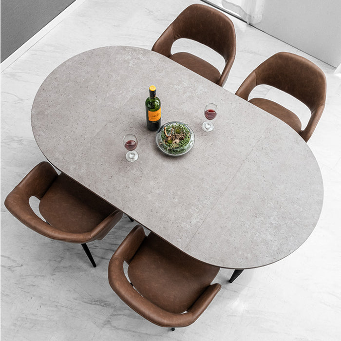 幅90-160］ダイニングテーブルセット 5点セット 伸長式 丸テーブル