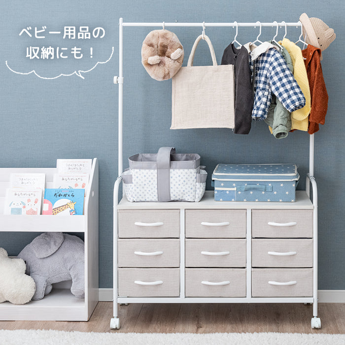 幅91］現役ママが考えた ランドセルラック 高さ調整 ハンガーラック