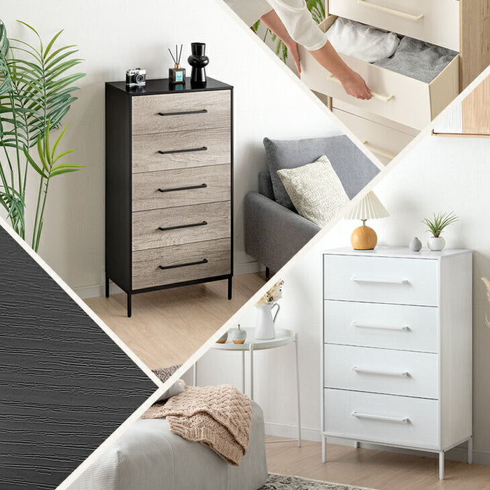 4段 幅60cm］ファブリックチェスト 大容量 木目調 脚付き お掃除ロボ