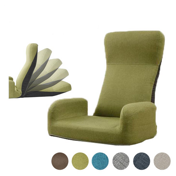 1人掛け] 肘掛け ハイバック座椅子 リクライニング コンパクト