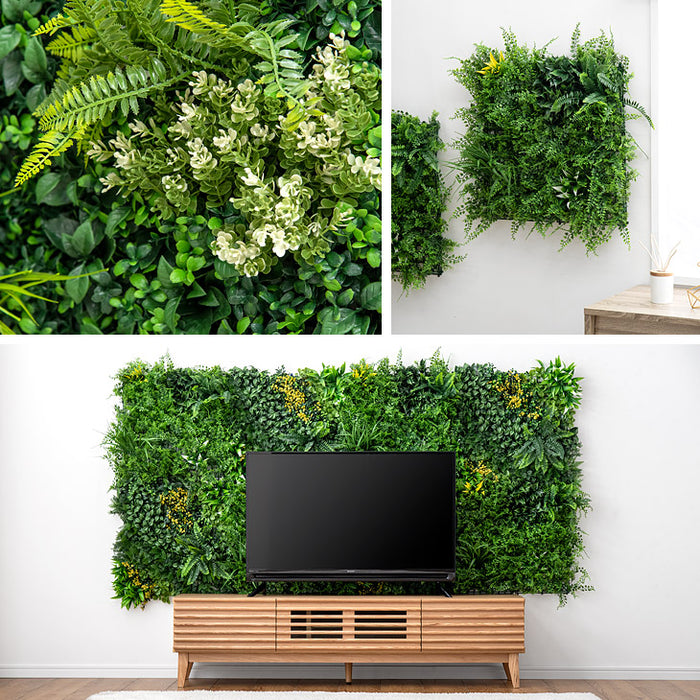 4枚セット [50×50cm] フェイクグリーン 壁掛け 〔50900071〕 — 【公式
