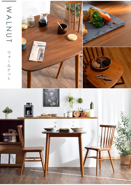 幅75cm］ダイニングテーブルセット 3点 2人掛け 天然木 正方形 チェア