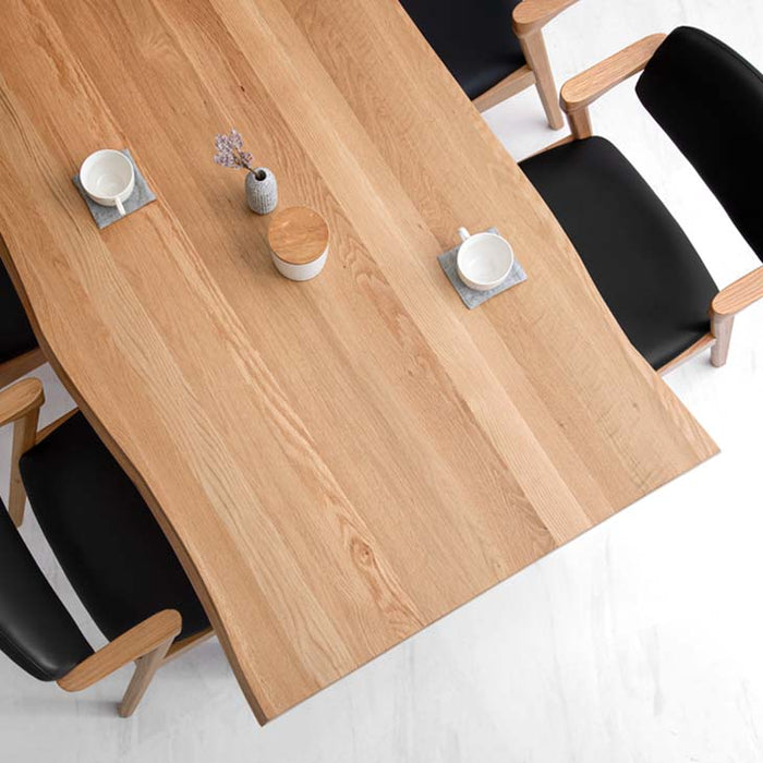 4人掛け 幅150cm ナチュラルモダン ダイニングテーブル 単品 オーク