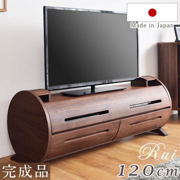 幅120］大川家具 テレビ台 完成品 収納 国産 アルダー 無垢材 木製
