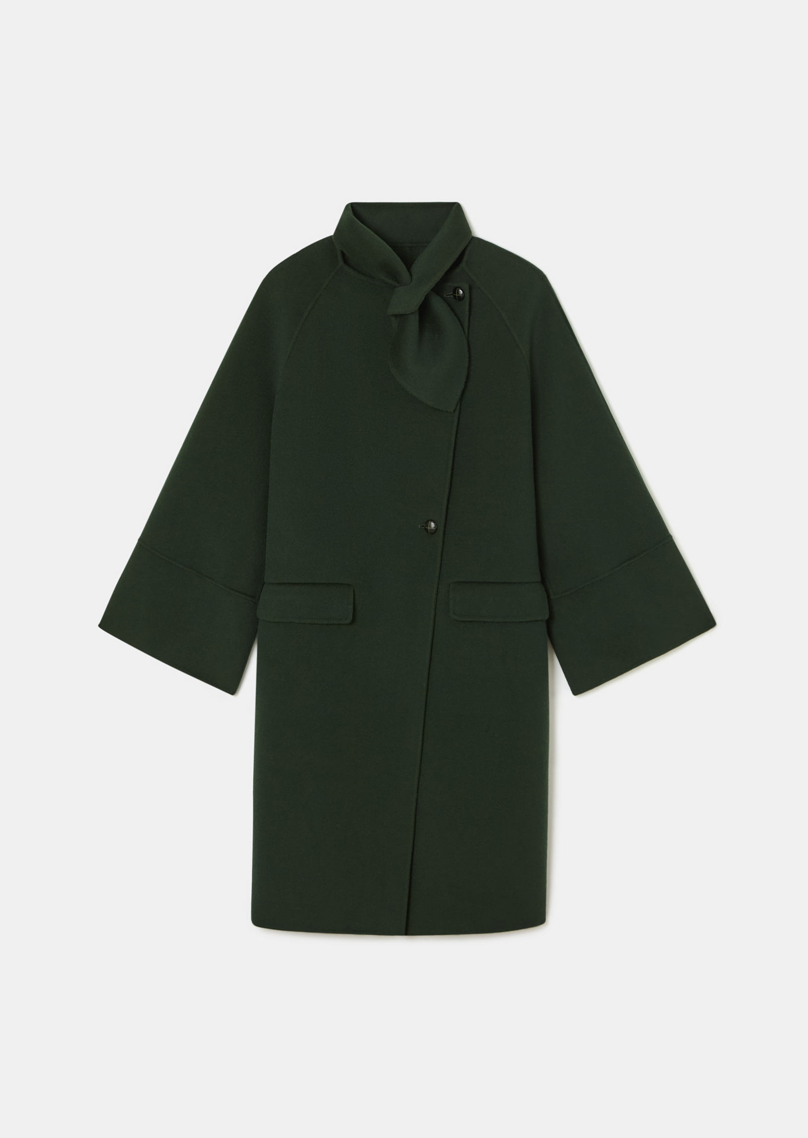 Mocca Coat double-sided wool green | TARA JARMON