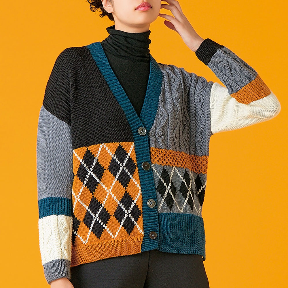 レシピ〉パッチワーク風カーディガン: レシピ｜手づくりタウン by 日本