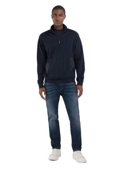 REPLAY - ジップハイネックスウェット / ブルー | BRYAN