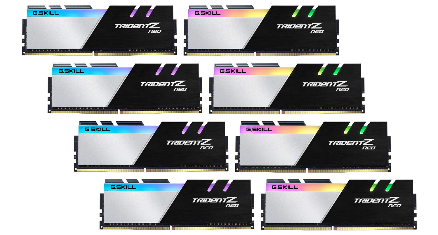 G.SKILL Announces 256GB (8x 32GB) DDR4-3600 Trident-Z Neo Memory