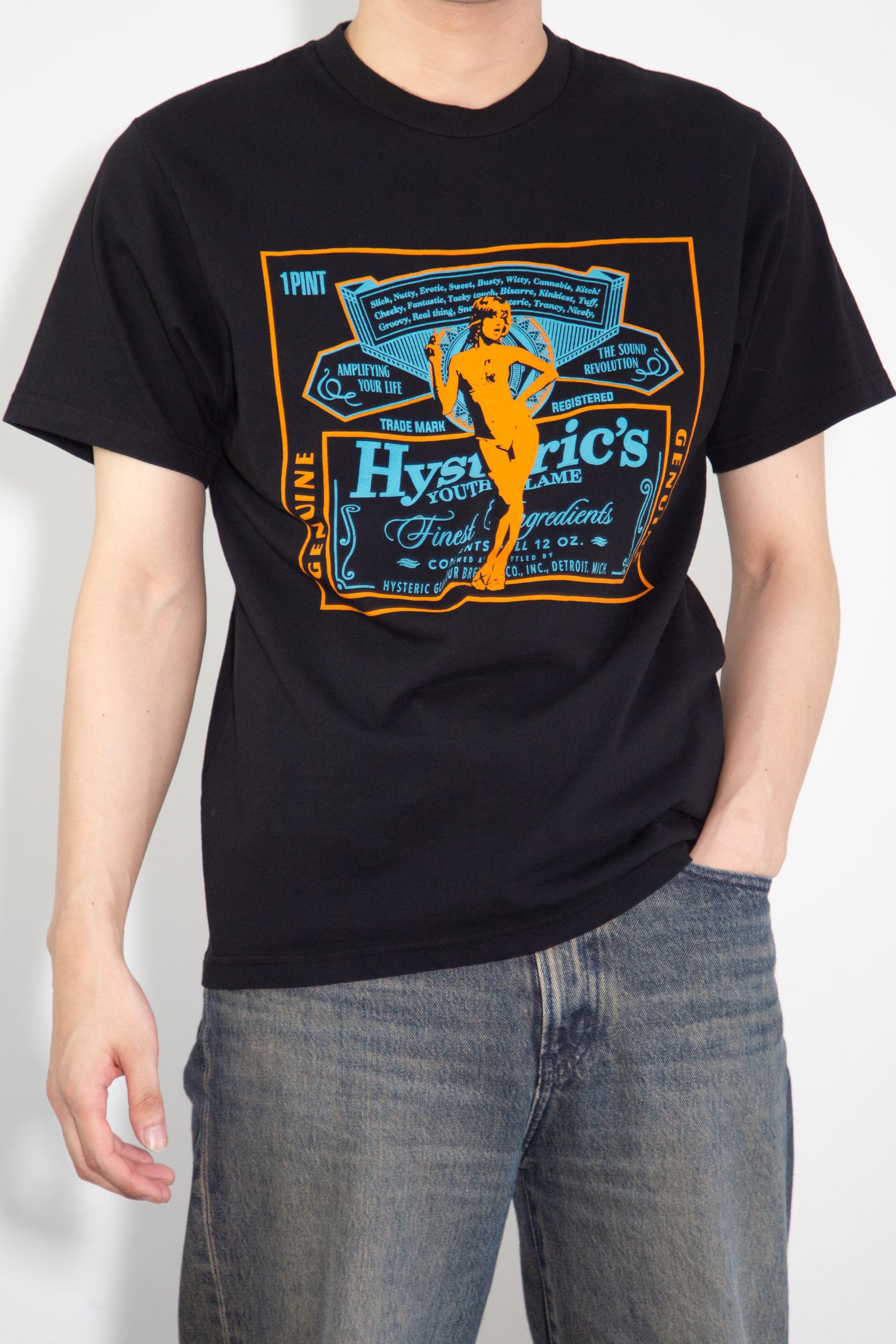 HYSTERIC GLAMOUR - HG LABEL Tシャツ / ブラック | Tempt