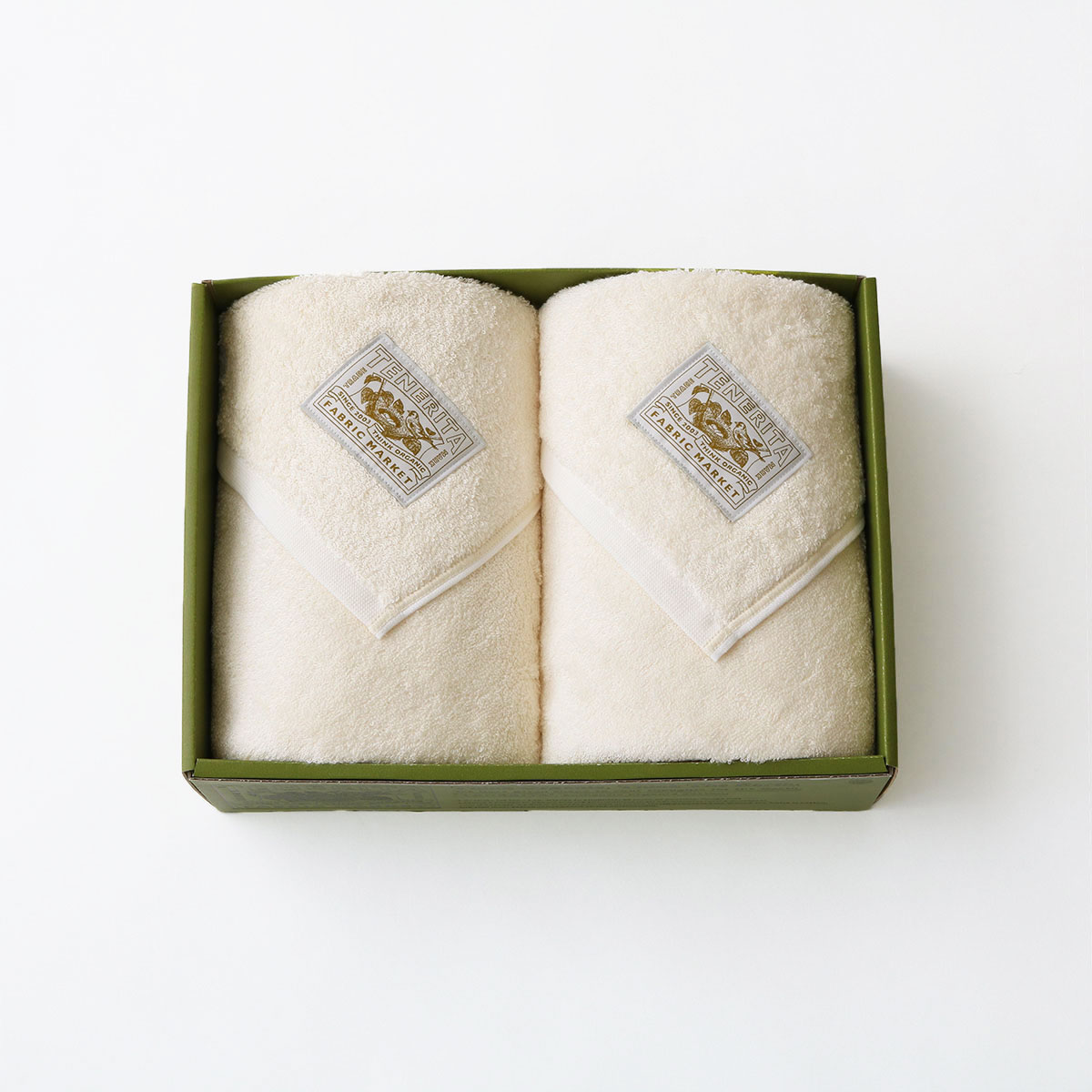 超甘撚り バスタオルショート2枚セット(生成)(FREE 生成): ギフト