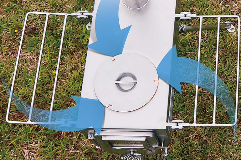 ウッドストーブサイドヴューMサイズ ケース付き2点セット｜tent-Mark