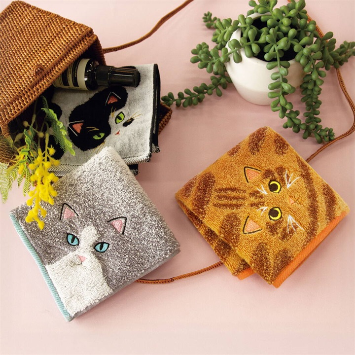 Uchinoko うちのニャンコ 毛並みハンカチ｜テントテンマーケット