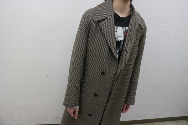 AURALEEからダブルフェイスチェックロングコートが入荷致しました
