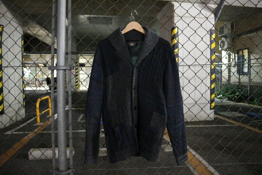 RRL/ダブルアールエル インディゴパッチワークショールカラー