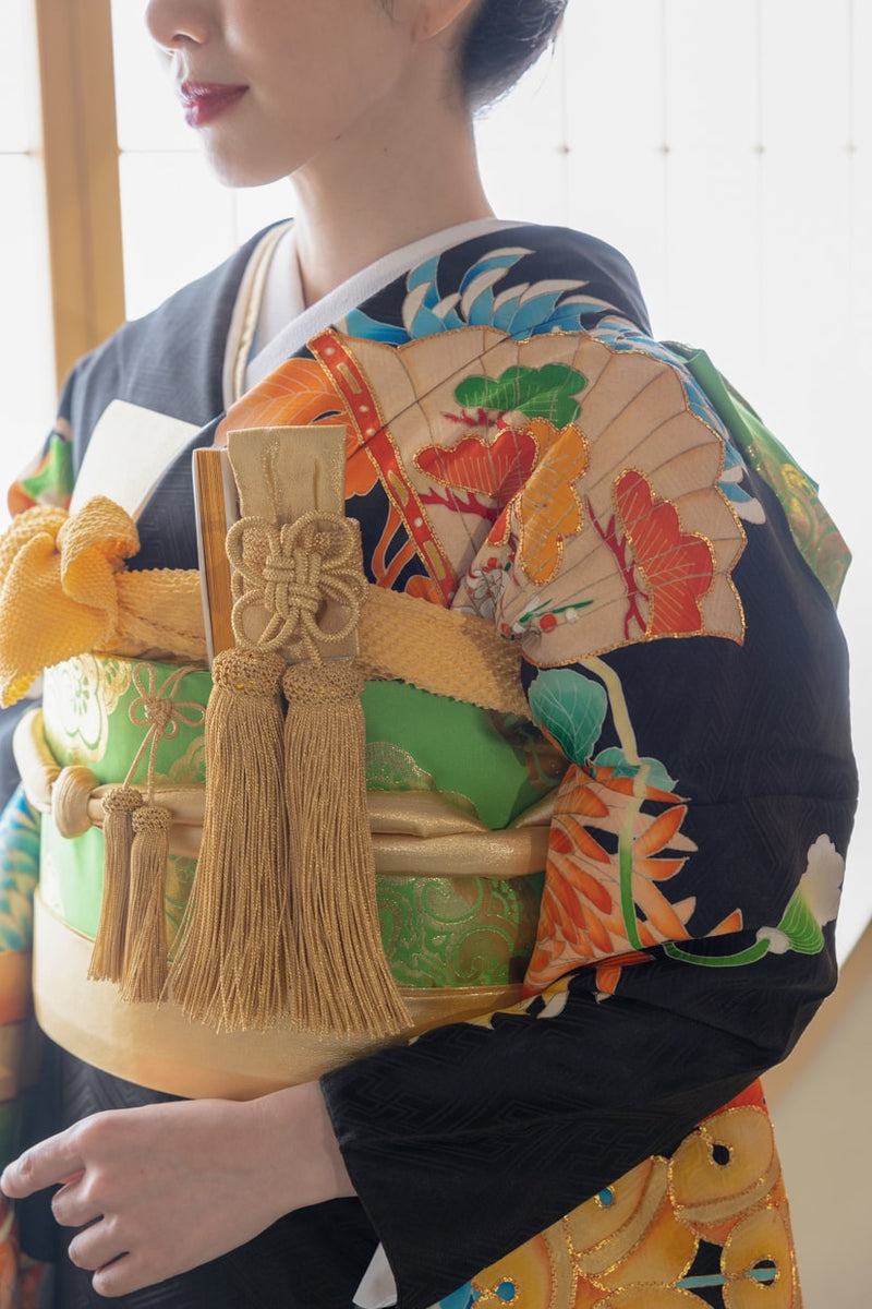 引き振袖・秋大輪菊づくし｜白無垢・色打掛レンタルなら結婚式着物専門