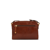 Leather crossbody bag BROWN/GOLD | The Bridge