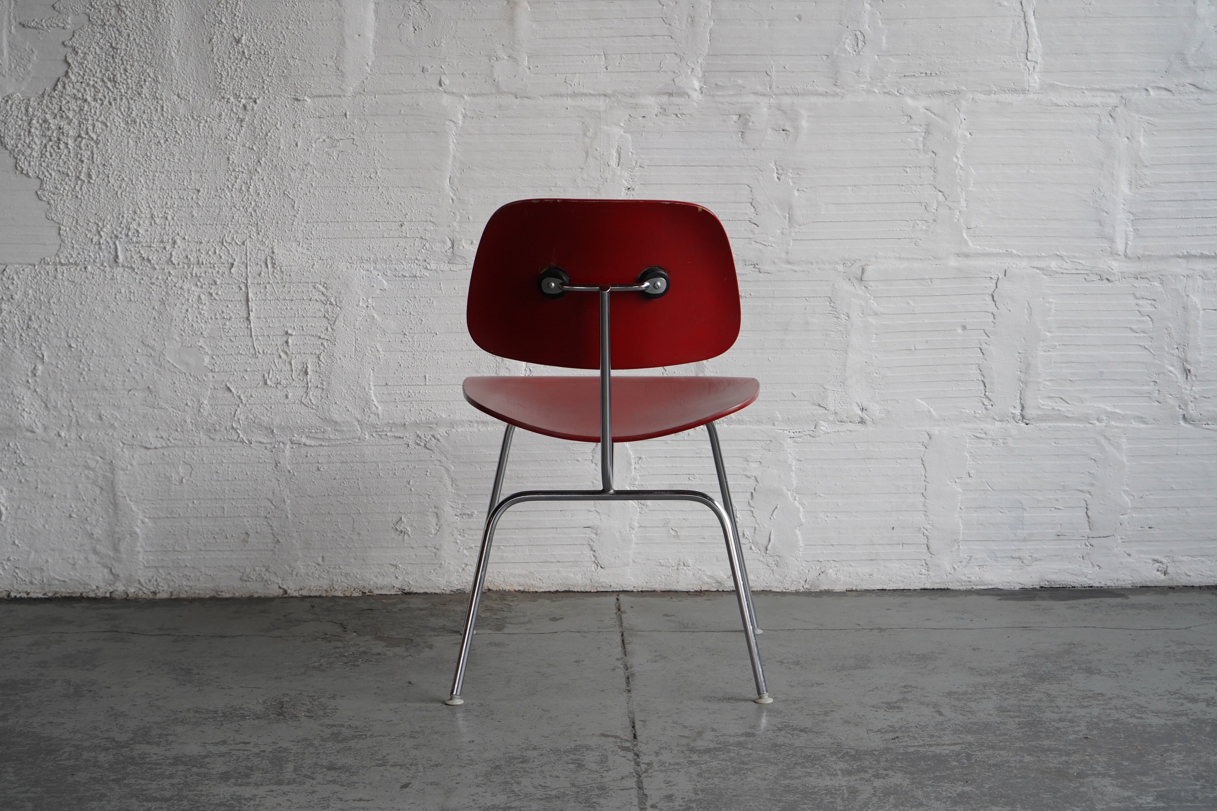 Red Eames Herman Miller 1940's DCM Dining Chair – The Good Mod