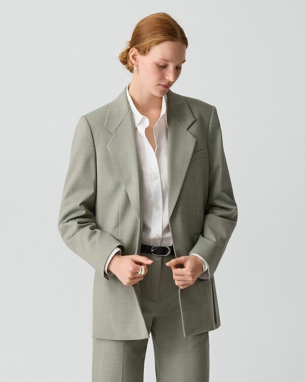 koo様希少 Theory セオリー ストレッチポリエステルジップブルゾン XX