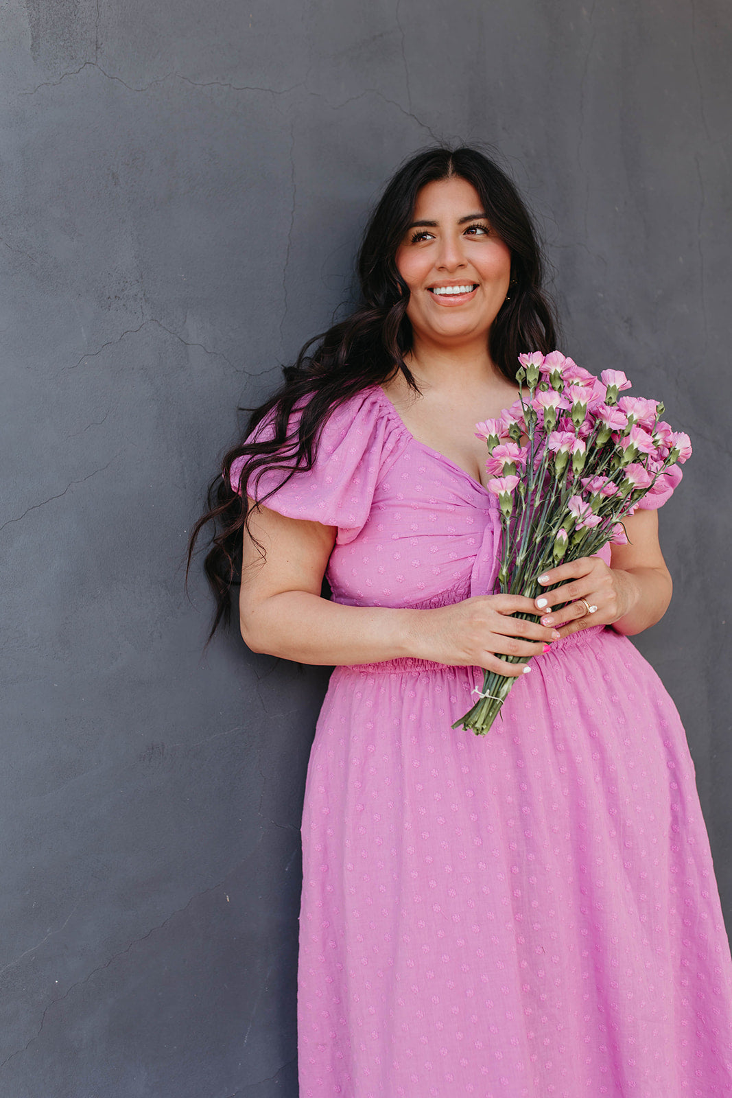 THE PAISLEY TIE FRONT SWISS DAISY DRESS IN ORCHID BY PINK DESERT