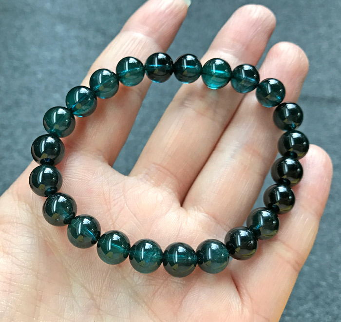 鑑別書付】宝石級☆本物のインディゴライトトルマリンSAupの7.7～8.1mm