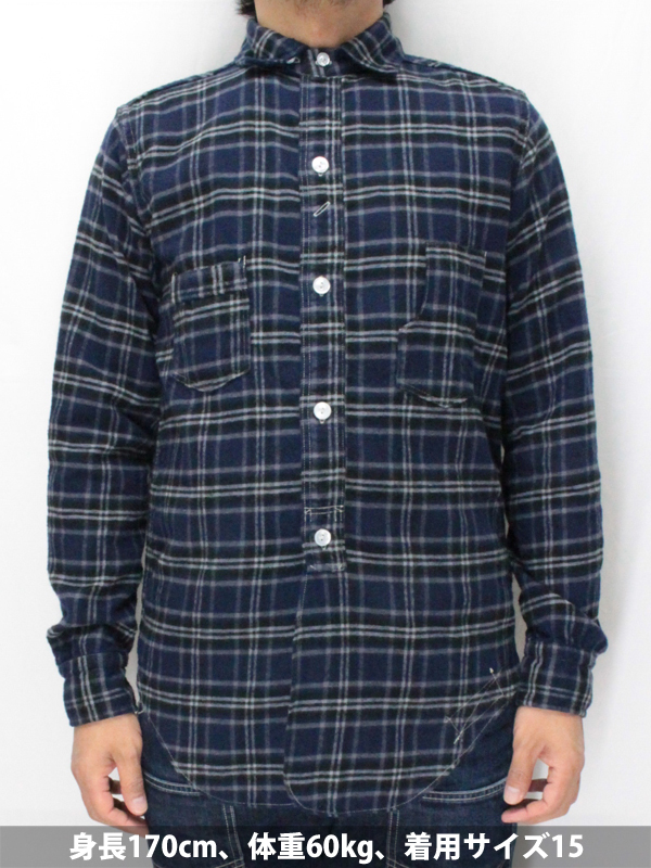 フリーホイーラーズ 【1913 コンダクターシャツ ＜ネイビー x グレー x