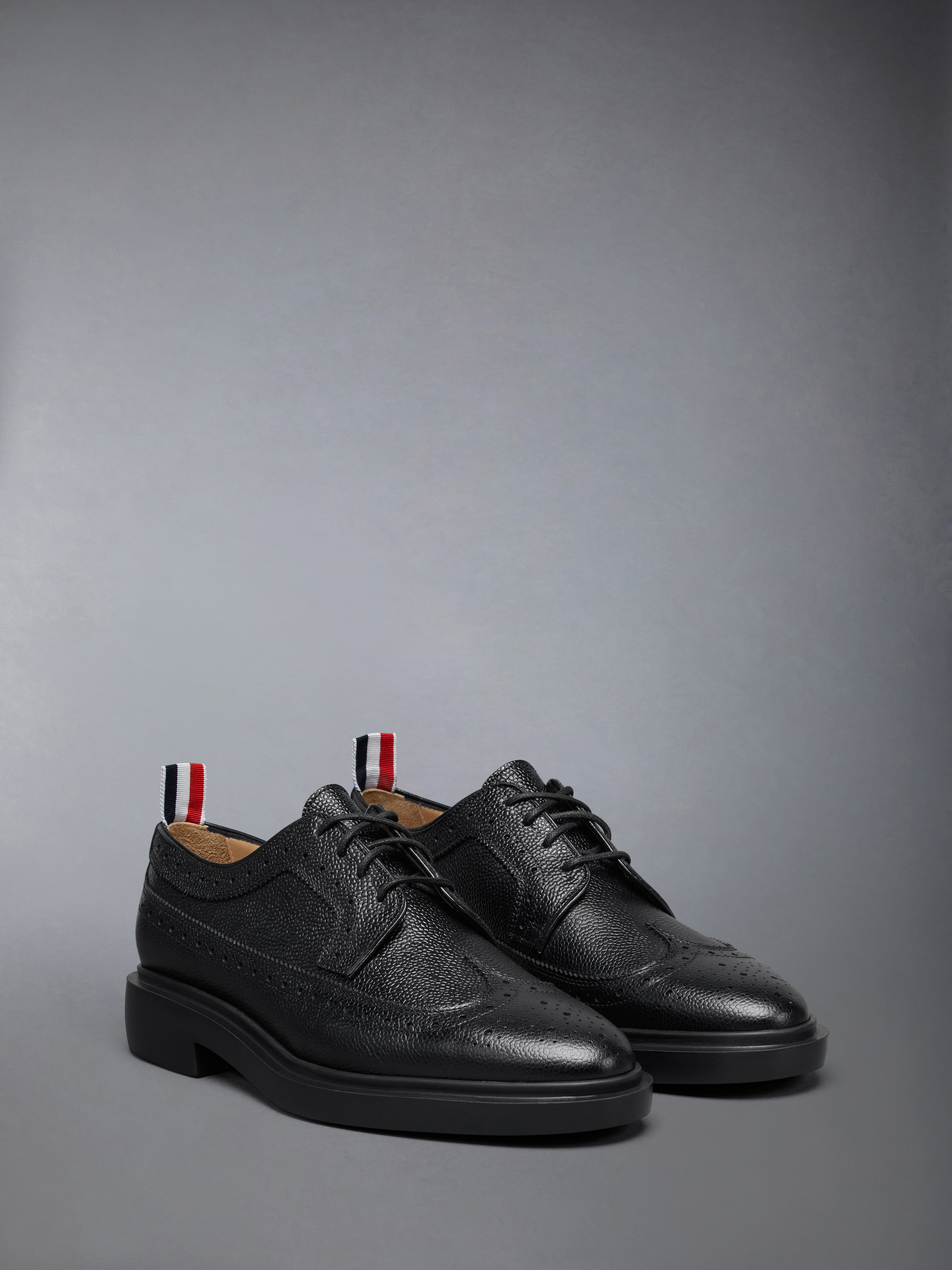 Pebble Grain Lightweight Rubber Sole Classic Longwing Brogues