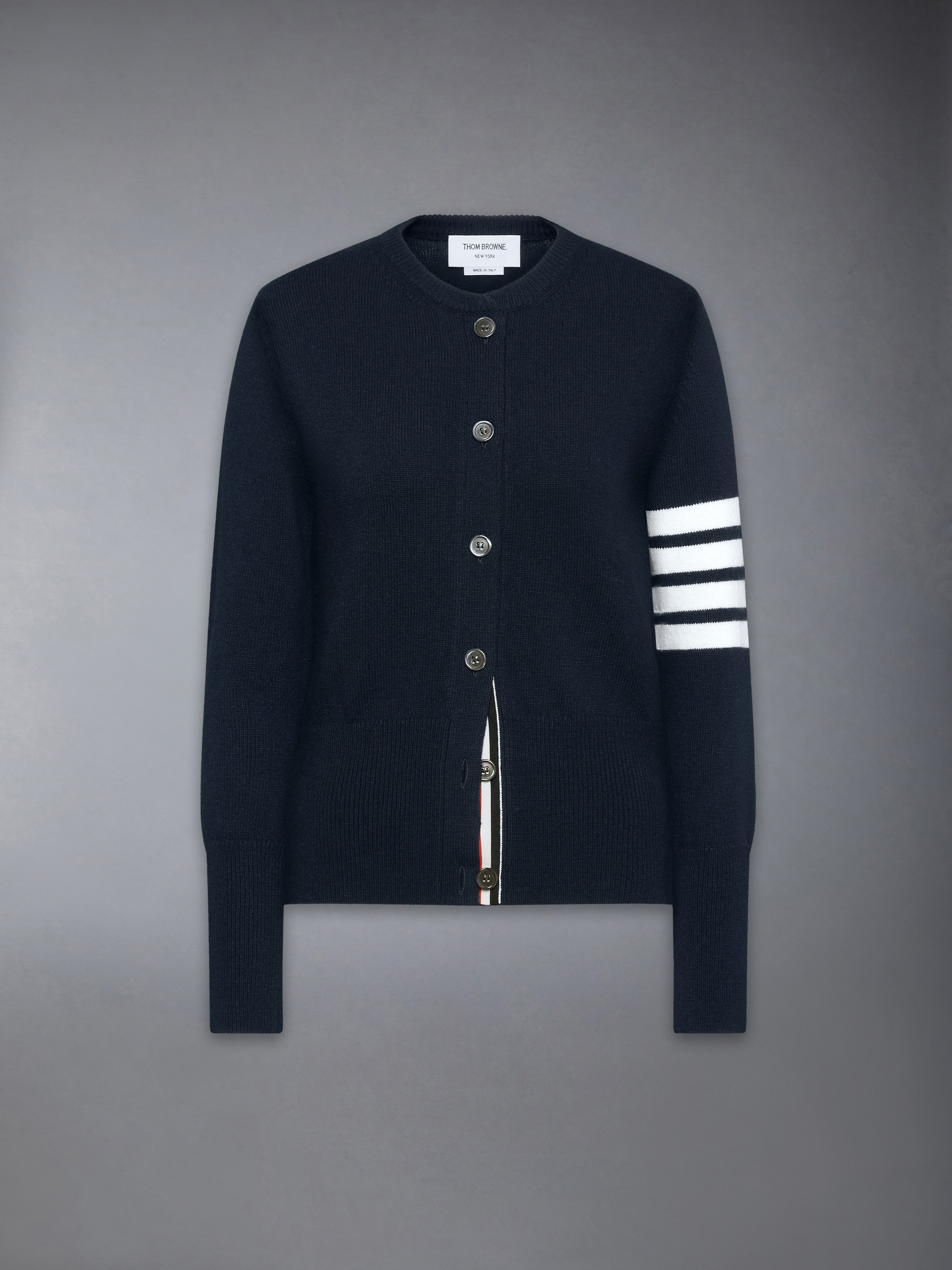 Lunar New Year Wool 4-Bar Intarsia Cardigan | Thom Browne