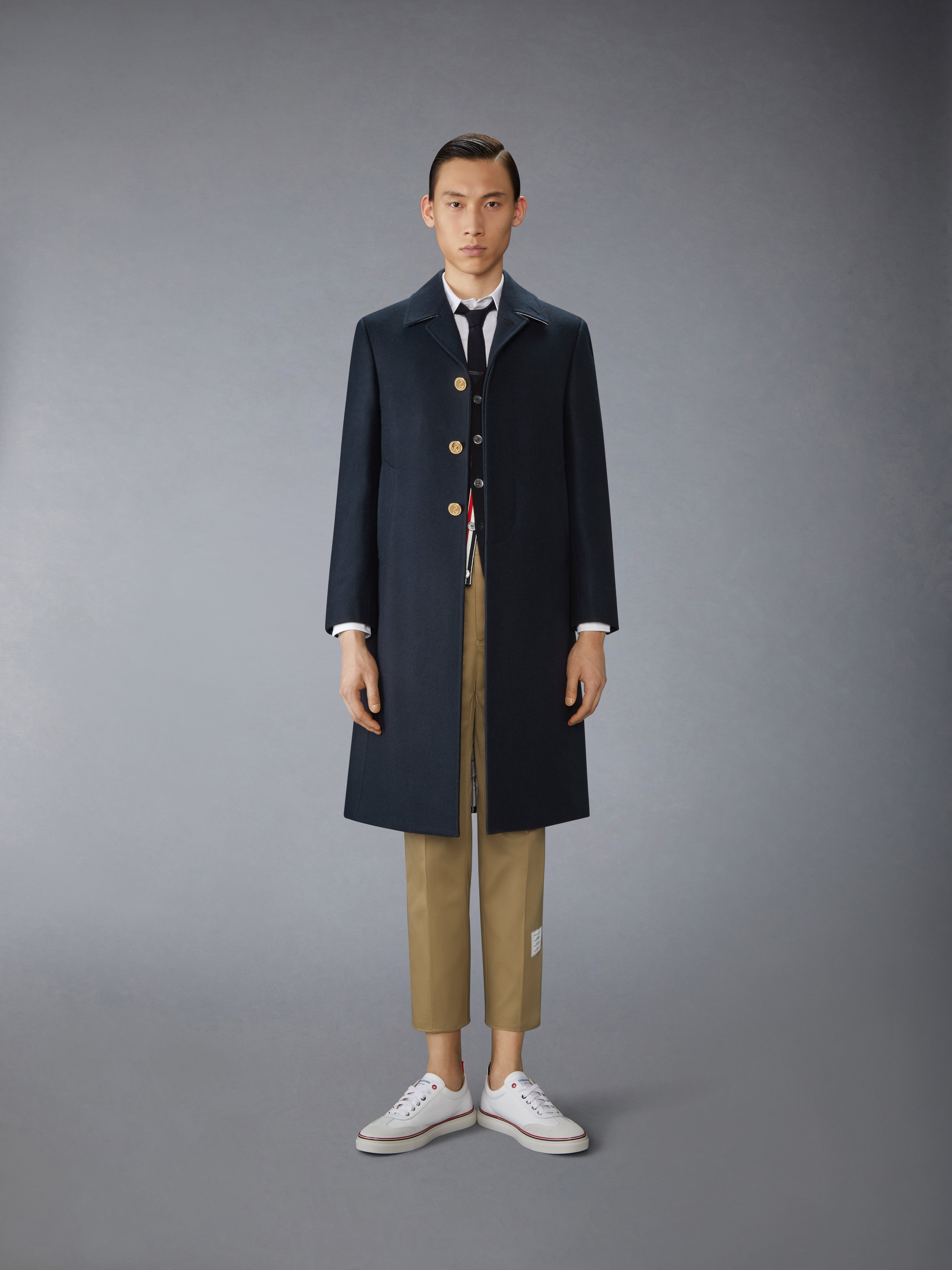Melton Classic Bal Collar Overcoat | Thom Browne