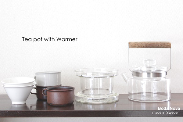 Signe Persson-Melin ガラスのティーポットとウォーマーのセット (フタ