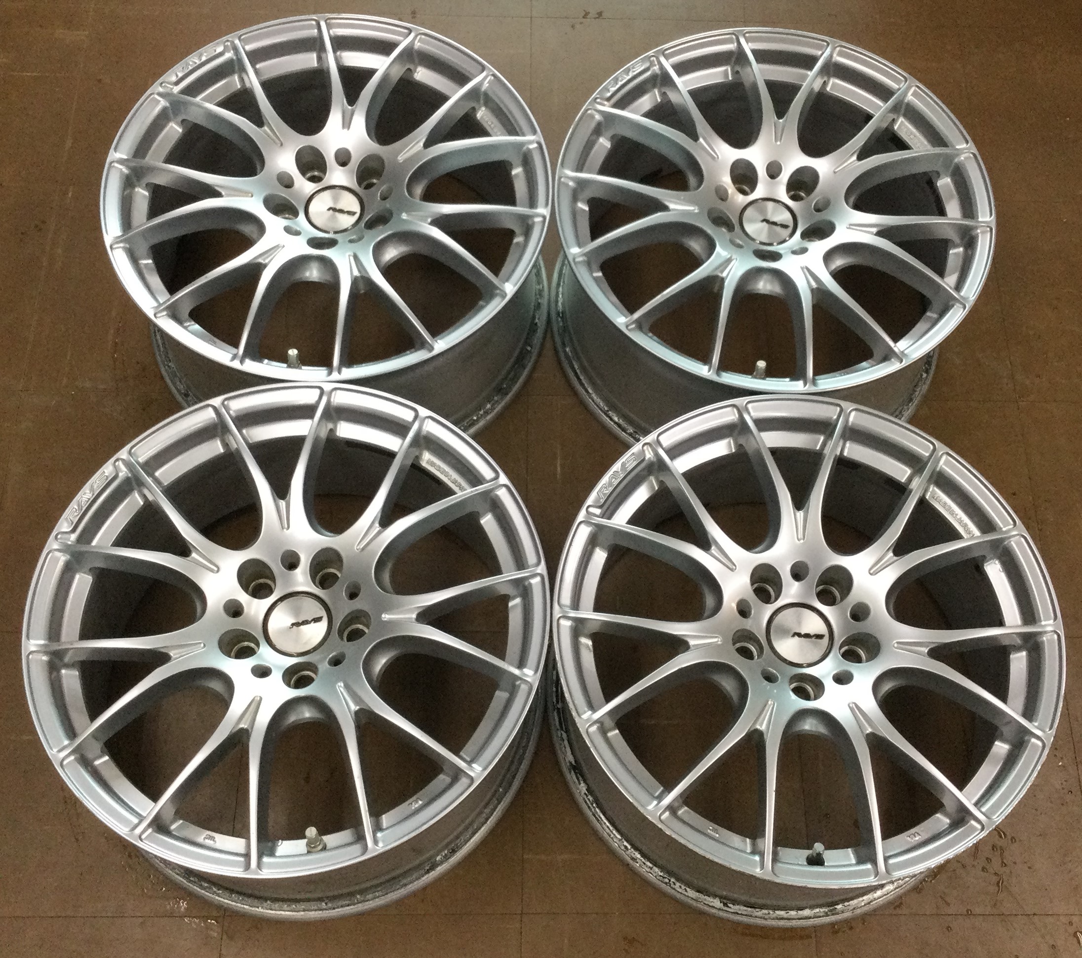 alt2667 中古 RAYZ ホムラ 2×7 18インチ アルミホイール4本セット 商品