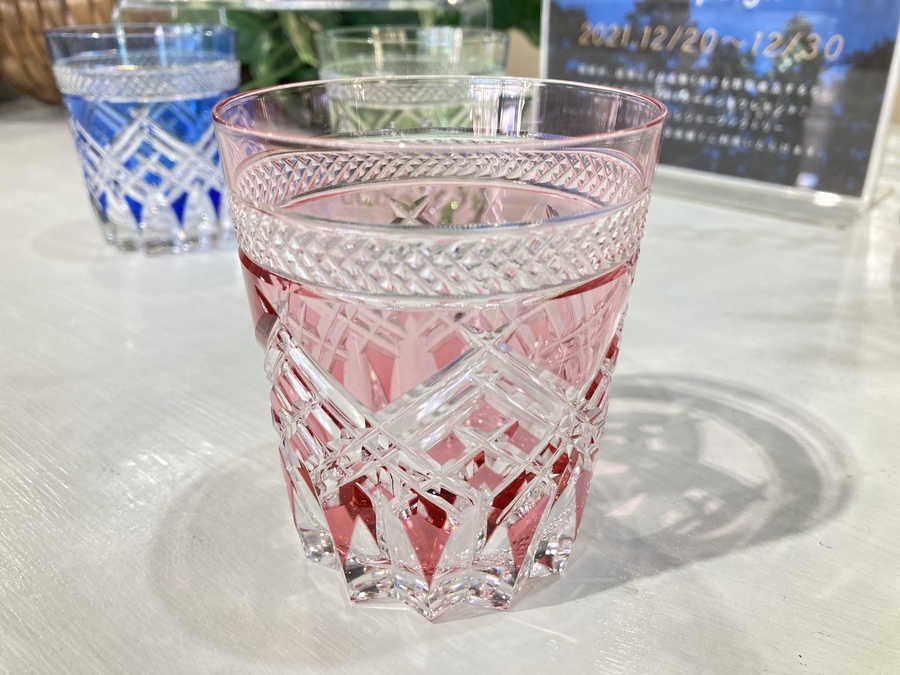KAGAMI CRYSTAL(カガミクリスタル) 色被せロックグラス サンクラール