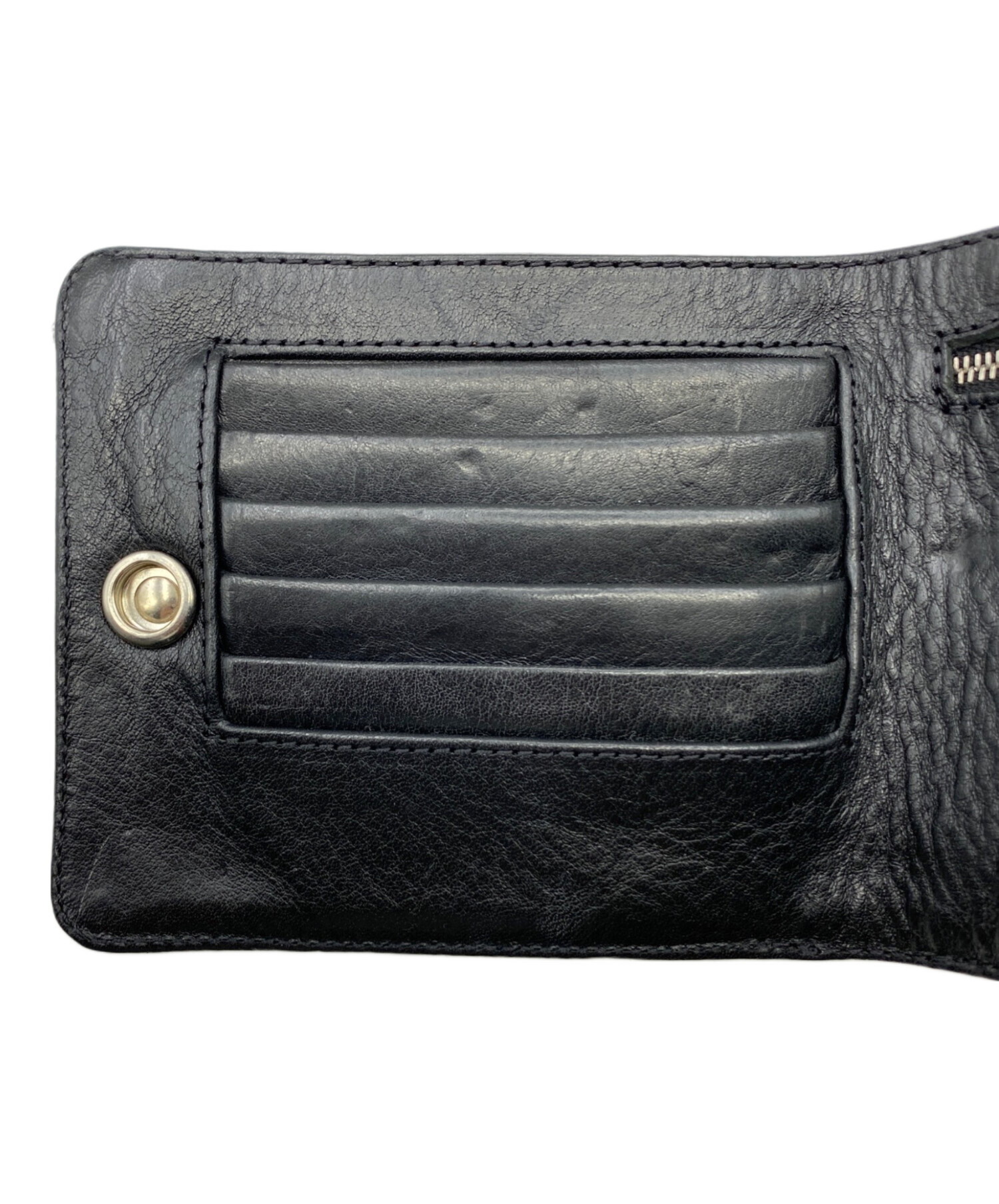 中古・古着通販】CHROME HEARTS (クロムハーツ) 2つ折り財布 ブラック