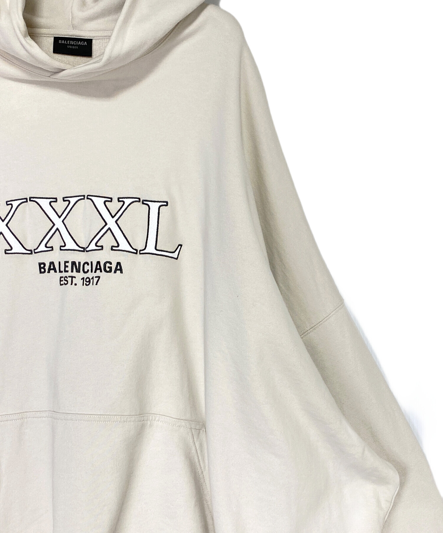 中古・古着通販】BALENCIAGA (バレンシアガ) XXXL Hoodie アイボリー