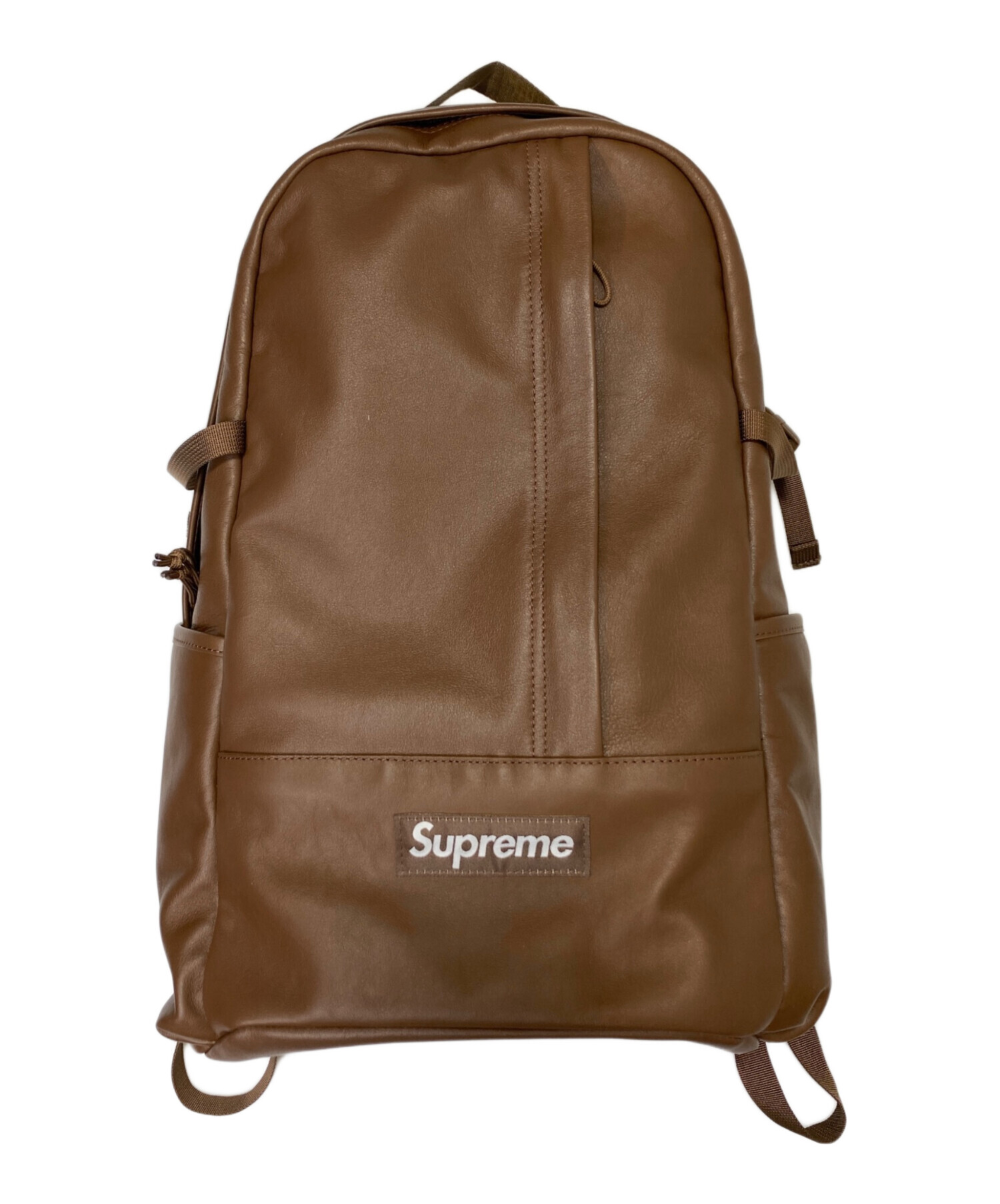 中古・古着通販】SUPREME (シュプリーム) Leather Backpack ブラウン