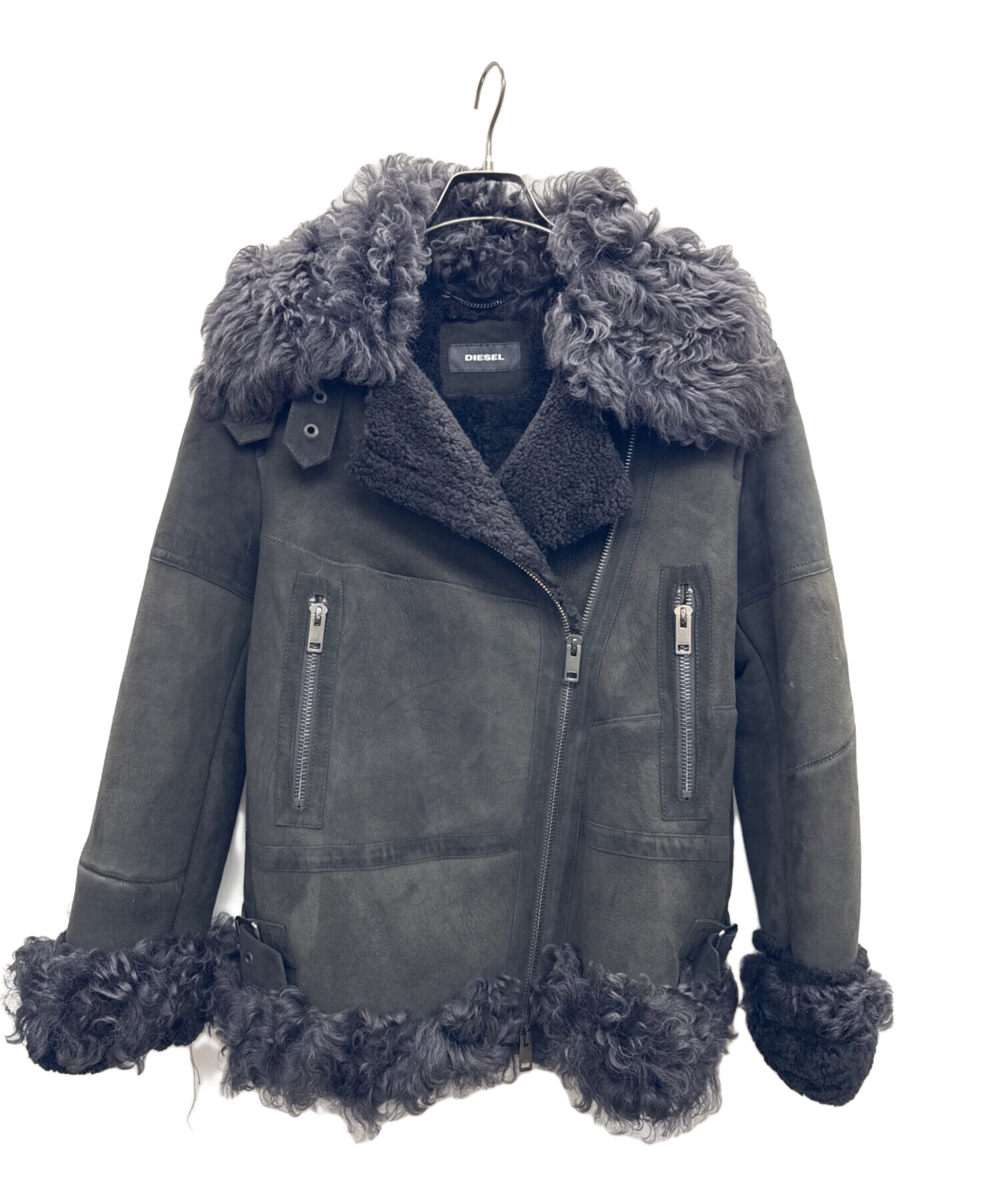 中古・古着通販】DIESEL (ディーゼル) ムートンジャケット ブラウン