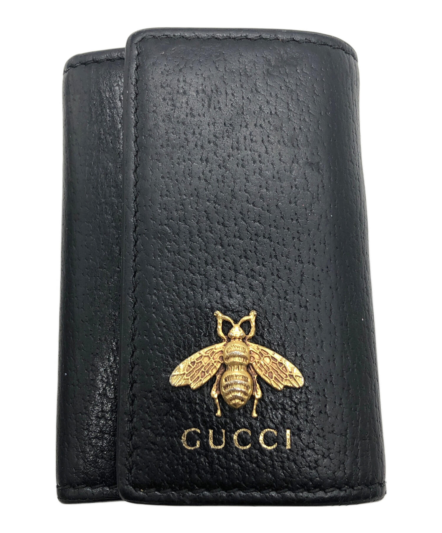 中古・古着通販】GUCCI (グッチ) アニマルビー6連キーケース ブラック