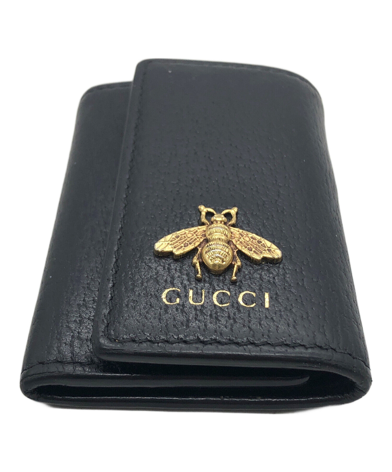 中古・古着通販】GUCCI (グッチ) アニマルビー6連キーケース ブラック