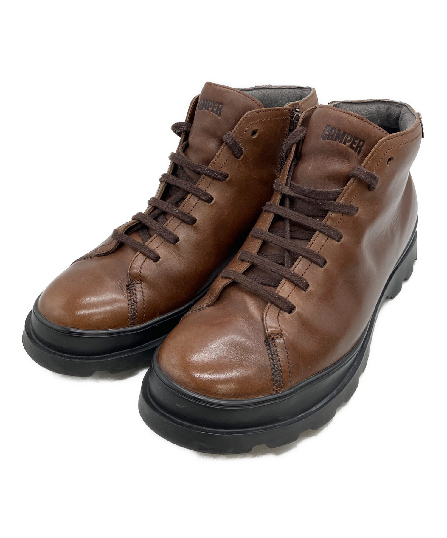 中古・古着通販】CAMPER (カンペール) サイドジップブーツ ブラウン