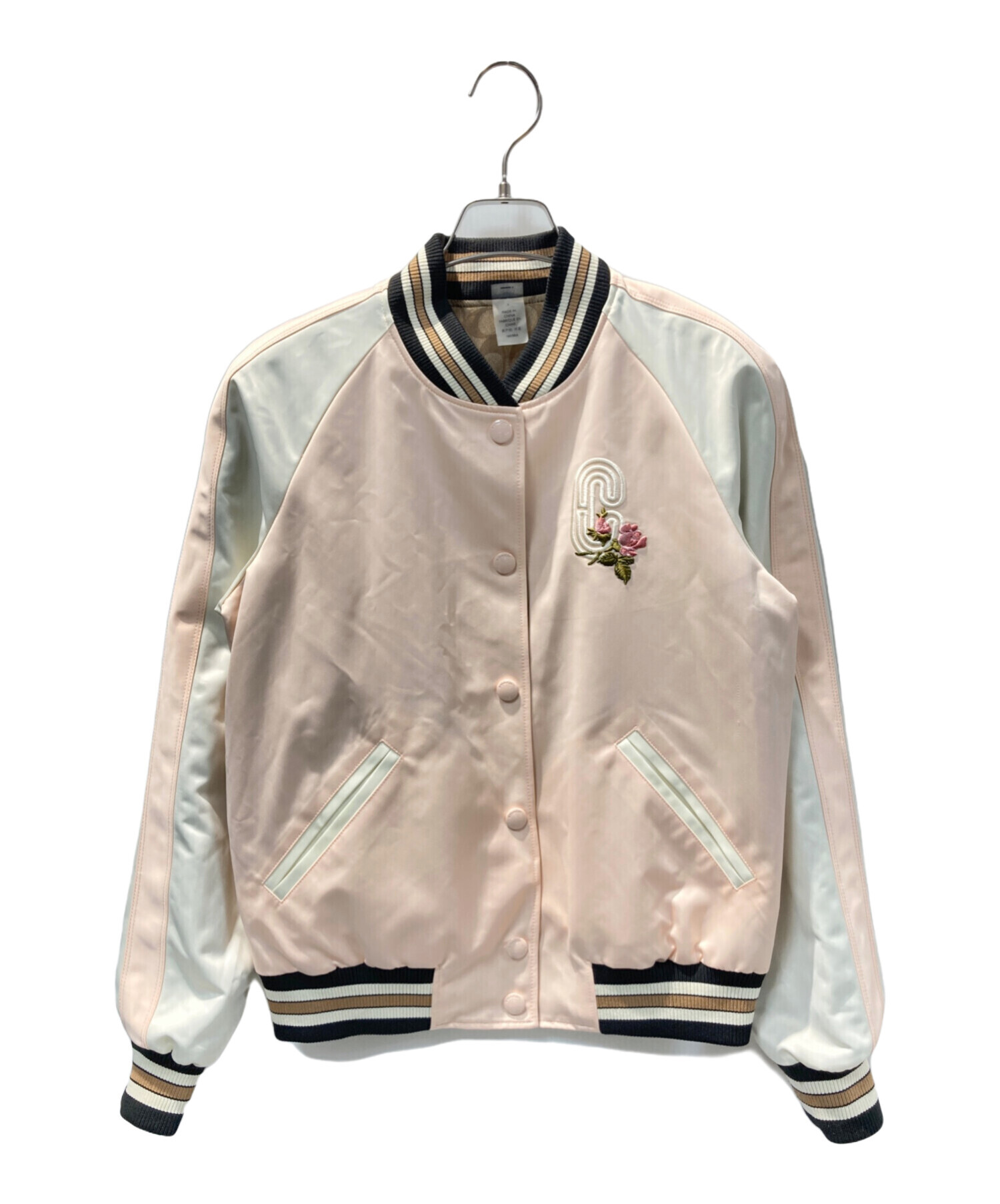 中古・古着通販】COACH (コーチ) リバーシブルスカジャン ピンク